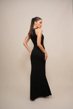 GABRIELLE RUFFLE SEQUIN MAXI - Cocktailjurk - blak/silver