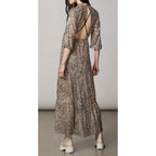 Gold Silk Casual Dress