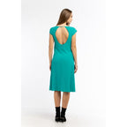 Green Viscose Casual Dress
