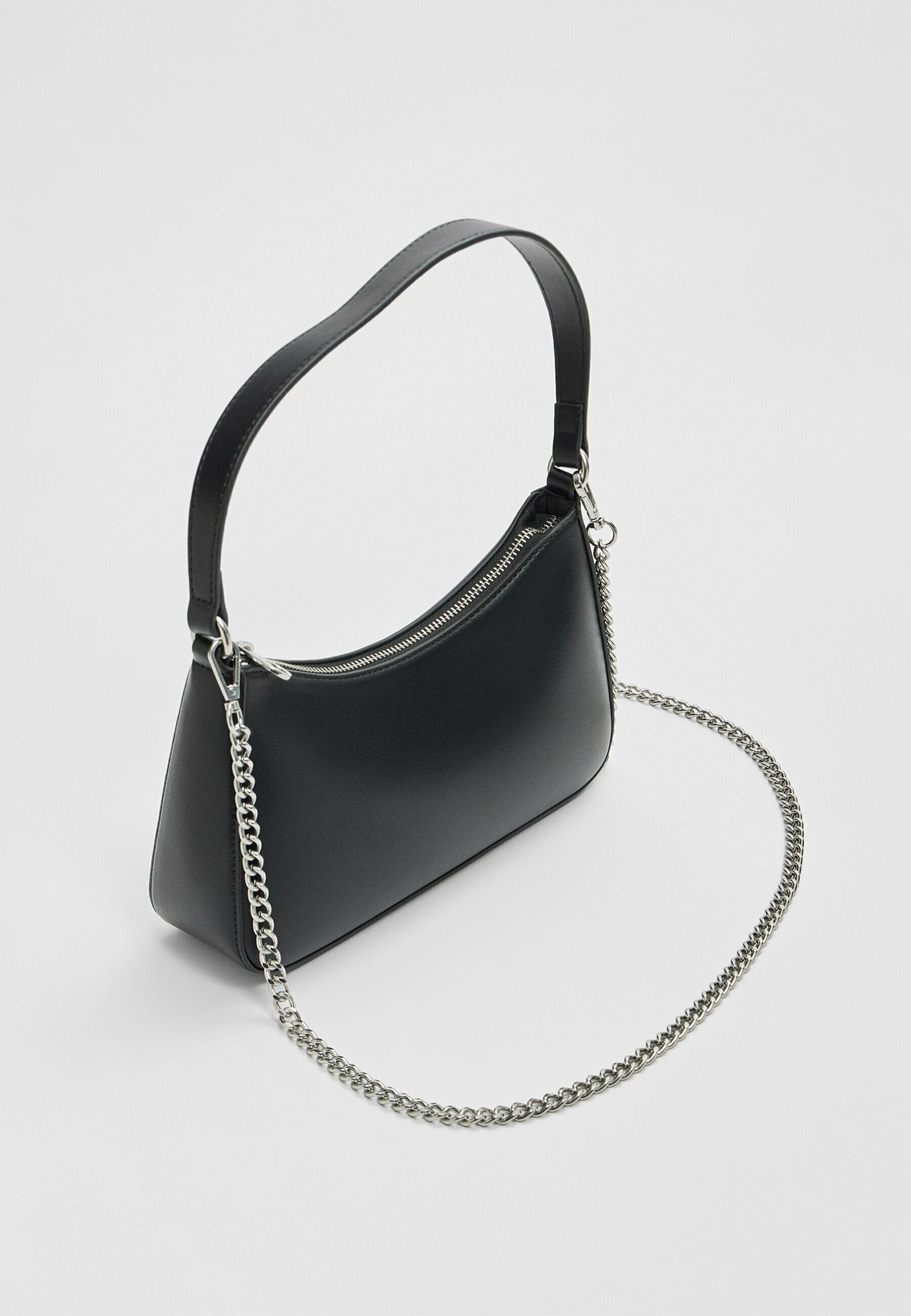 WITH CHAIN DETAIL - Handtas - black