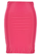 Fuchsia Polyamide Long Skirt