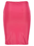 Fuchsia Polyamide Long Skirt