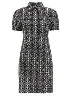 Bicolor Polyester Short Dress