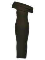 Brown Viscose Long Dress