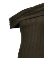 Brown Viscose Long Dress