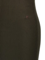 Brown Viscose Long Dress