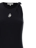 Black Cotton Midi Dress