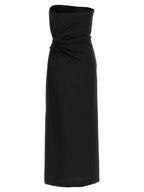 Black Virgin Wool Long Dress