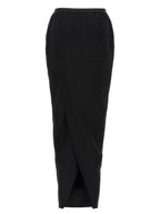 Black Wool Mini Skirt