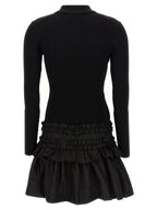 Black Viscose Short Dress