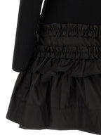 Black Viscose Short Dress