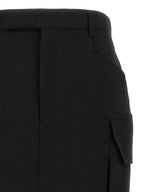 Black Wool Midi Skirt