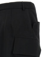Black Wool Midi Skirt