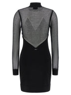 Black Viscose Short Dress