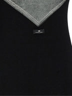 Black Viscose Short Dress