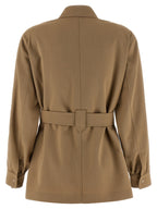 Beige Virgin Wool Blouse