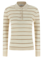 Beige Cashmere Polo Shirt