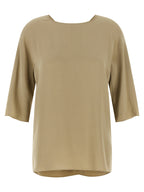 Beige Silk Blouse