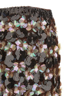 Brown Polyamide Long Skirt