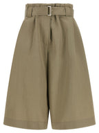 Bicolor Cotton Bermuda Shorts