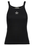 Black Cotton Sleeveles T-Shirt