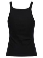 Black Cotton Sleeveles T-Shirt