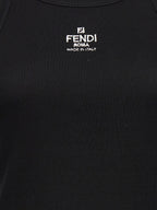 Black Cotton Sleeveles T-Shirt