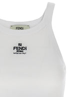 White Cotton Sleeveles T-Shirt