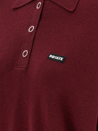 Bordeaux Mohair Polo Shirt