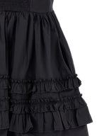 Black Cotton Short Dress