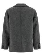 Gray Virgin Wool Blazer