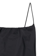 Black Polyester One-Piece Swimsuit
