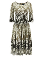 Multicolor Cotton Midi Dress