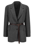 Gray Virgin Wool Blazer