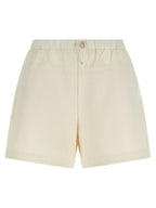 White Polyester Bermuda Shorts