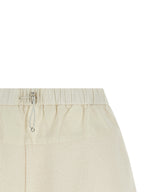 White Polyester Bermuda Shorts