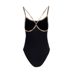 Black Polyamide One-Piece Swimsuit