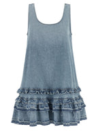Blue Organic Cotton Short Dress