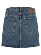 Blue Cotton Long Skirt