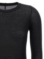 Black Viscose Long Sleeve T-Shirt