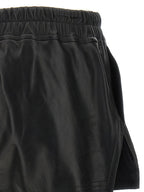 Black Lamb Leather Bermuda Shorts