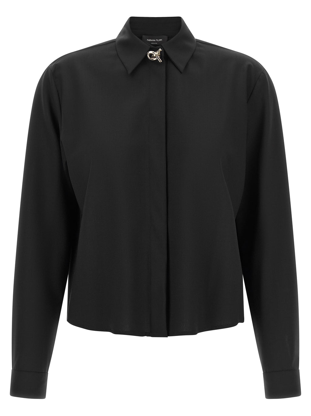 Black Virgin Wool Blouse