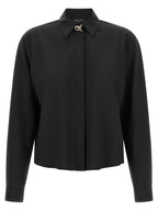 Black Virgin Wool Blouse