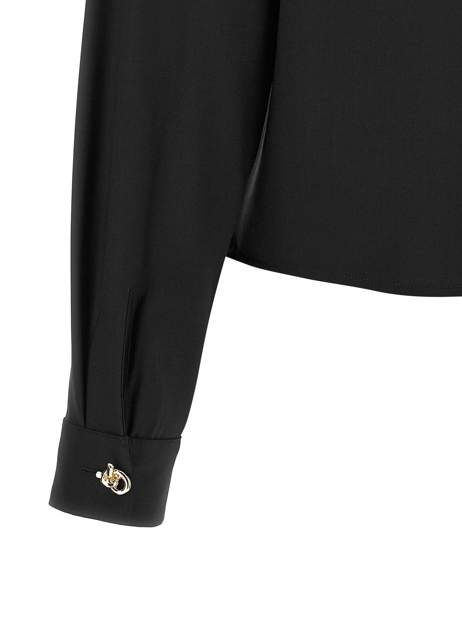 Black Virgin Wool Blouse