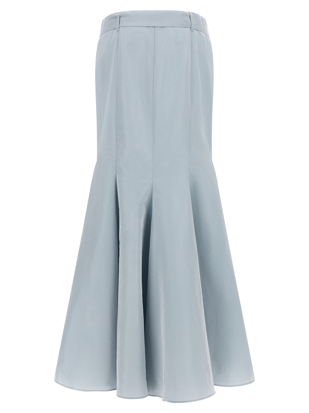 Blue Polyester Mini Skirt
