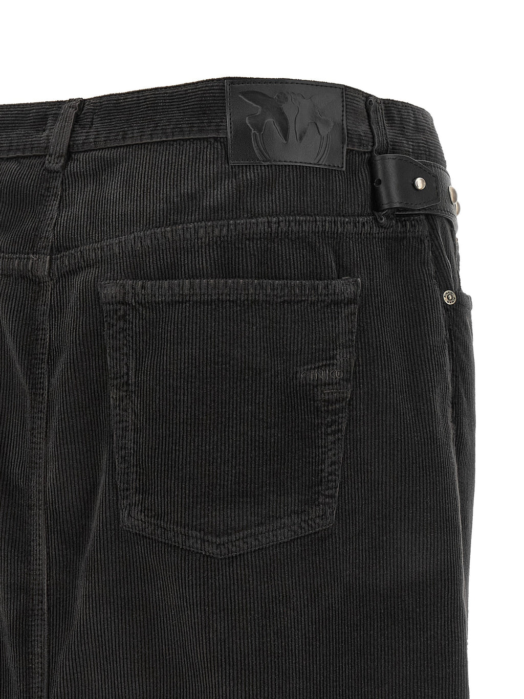 Black Cotton Midi Skirt