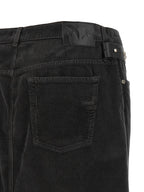Black Cotton Midi Skirt