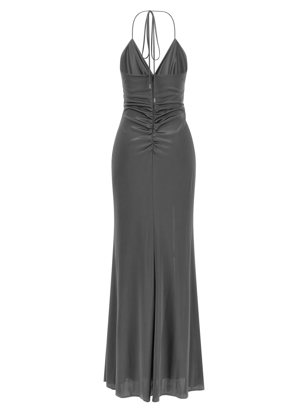 Gray Acetate Long Dress