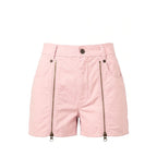Pink Cotton Women Shorts