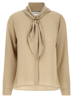 Beige Silk Blouse